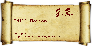 Gál Rodion névjegykártya